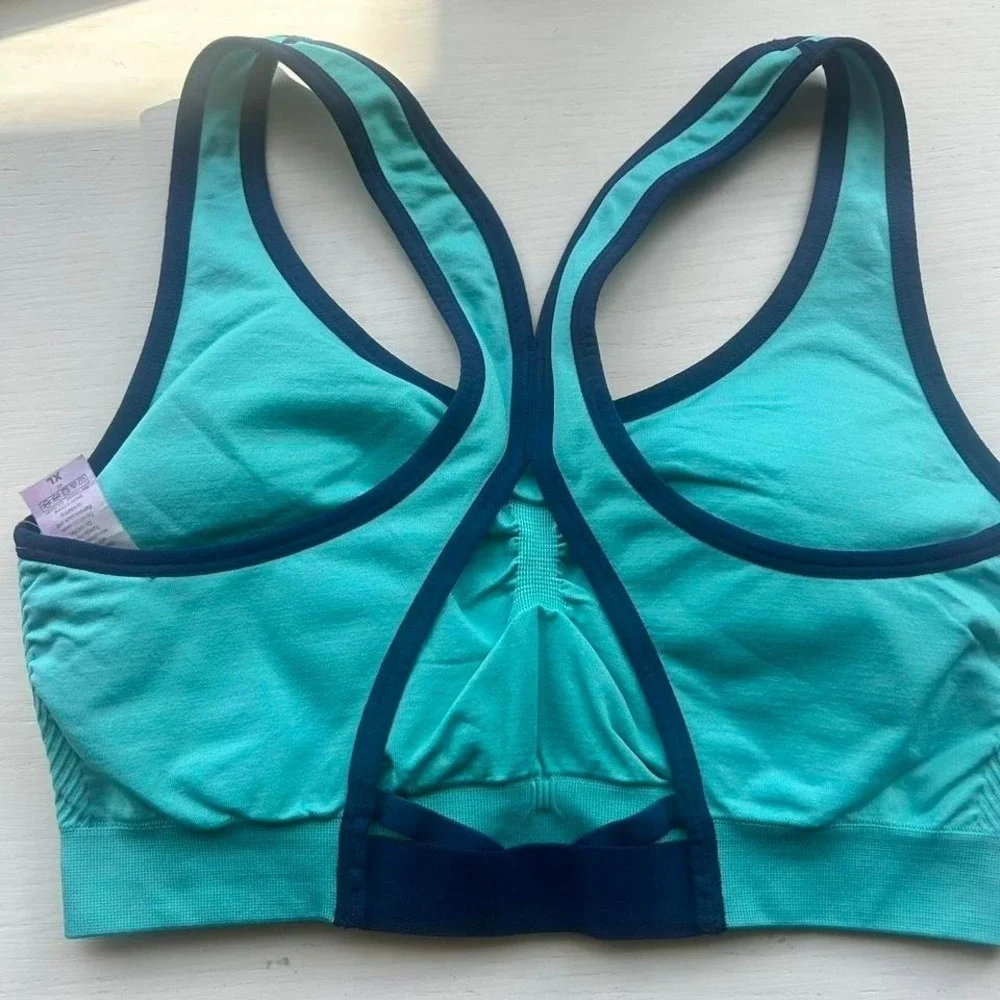 New Balance XL‎ teal/blue sports bra EUC